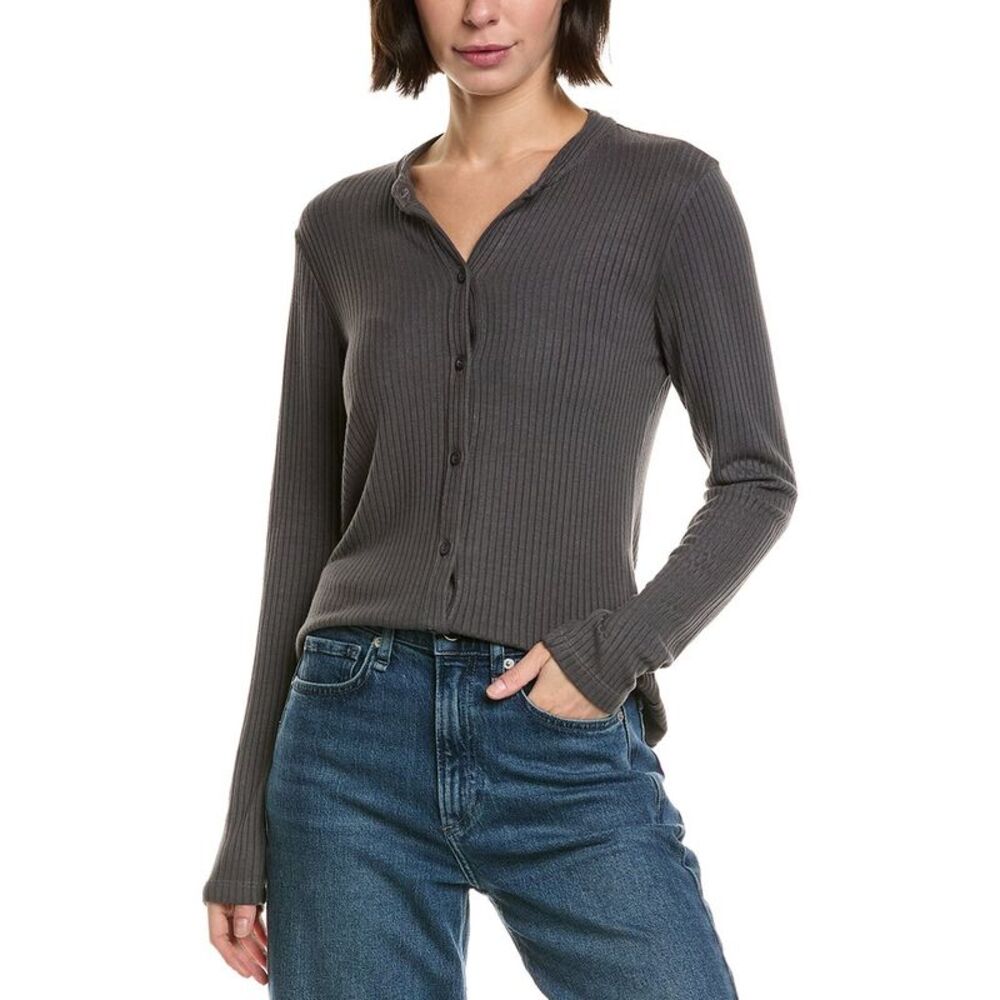 Bella Dahl Womens Slim Fit Cardigan, Grey